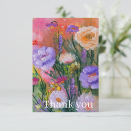 Cartão De Agradecimento Vibrant Wildflowers Thank you card