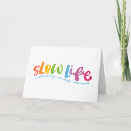 Cartão De Agradecimento Vida lenta