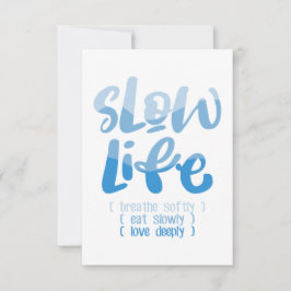 Cartão De Agradecimento Vida lenta 2