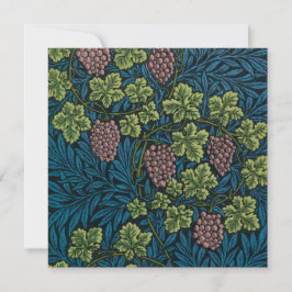 Cartão De Agradecimento Vides com cachos de uvas rosadas