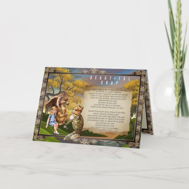 Cartão De Agradecimento Vidro Linda Sopa Líricas (Frente)