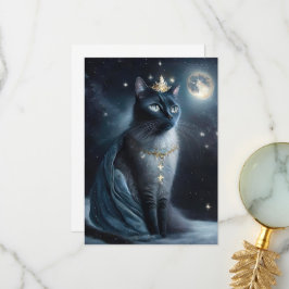 Cartão De Agradecimento Vinatge Royal Cat