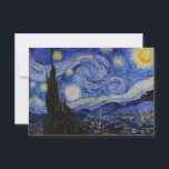 Cartão De Agradecimento Vincent Van Gogh - A noite de Starry<br><div class="desc">A Noite Estrelada / La nuit etoilee - Vincent Van Gogh em 1889</div>