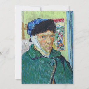 Cartão De Agradecimento Vincent van Gogh - Autorretrato com a orelha banda