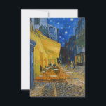 Cartão De Agradecimento Vincent van Gogh - Cafe Terrace à Noite<br><div class="desc">Cafe Terrace no Place du Forum na Noite - Vincent van Gogh,  1888</div>