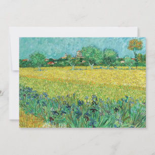Cartão De Agradecimento Vincent van Gogh - Campo com Íris perto de Arles