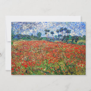 Cartão De Agradecimento Vincent van Gogh - Campo de Papoulas
