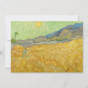 Cartão De Agradecimento Vincent van Gogh - Campo de Trigo com Ceifador