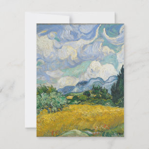 Cartão De Agradecimento Vincent van Gogh - Campo de Trigo com Cipras