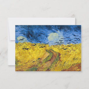 Cartão De Agradecimento Vincent van Gogh - Campo de trigo com corvos