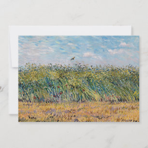 Cartão De Agradecimento Vincent van Gogh - Campo de Trigo com uma Cotovia