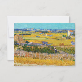 Cartão De Agradecimento Vincent van Gogh - Colheita em La Crau