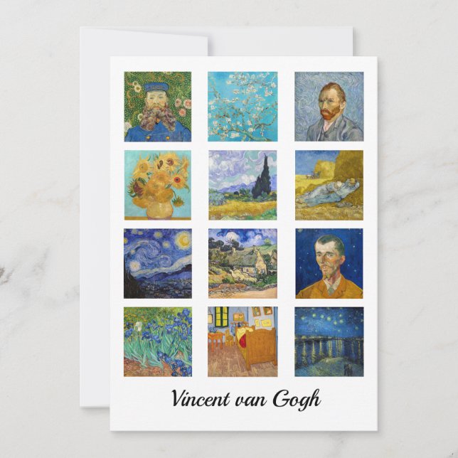 Cartão De Agradecimento Vincent Van Gogh - Grelha de Mastercastas (Frente)