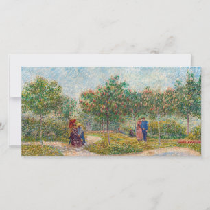 Cartão De Agradecimento Vincent van Gogh - Jardim em Montmarte com Amantes