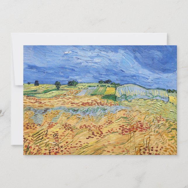 Cartão De Agradecimento Vincent van Gogh - Os campos / planície em Auvers (Frente)