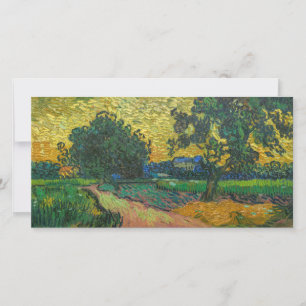 Cartão De Agradecimento Vincent van Gogh - Paisagem ao Crepúsculo