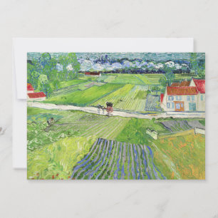 Cartão De Agradecimento Vincent van Gogh - Paisagem com Carruagem e Trem