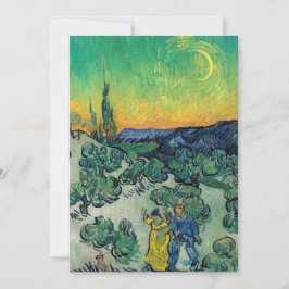 Cartão De Agradecimento Vincent van Gogh - Paisagem lunática com Casal