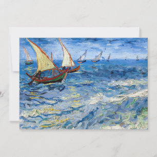 Cartão De Agradecimento Vincent van Gogh - Paisagem marinha perto de Saint