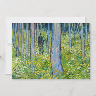 Cartão De Agradecimento Vincent van Gogh - Sub-bosque com Duas Figuras