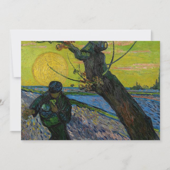 Cartão De Agradecimento Vincent van Gogh - The Sower (Frente)