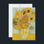 Cartão De Agradecimento Vincent Van Gogh - Vase com Doze Girassóis<br><div class="desc">Vase com Doze girassóis / Vase avec douze tournesols - Vincent Van Gogh,  agosto de 1888 - Sunflower 1888 terceira versão (F456)</div>