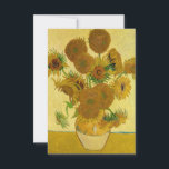 Cartão De Agradecimento Vincent van Gogh - Vase com Quinze Girassóis<br><div class="desc">Vase com Quinze Girassóis / Vase avec quinze Tornesols - Vincent Van Gogh,  agosto de 1888 - Girassóis versão 1888 (F454)</div>
