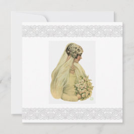 Cartão De Agradecimento Vintage 1920 Bridal