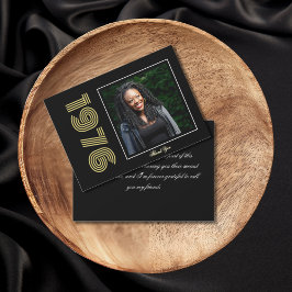 Cartão De Agradecimento Vintage 1976 Retro Photo 50th Birthday