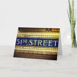 Cartão De Agradecimento Vintage 51rua Street, Manhattan, NYC