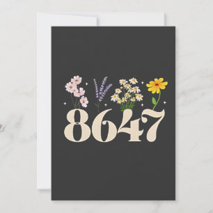 Cartão De Agradecimento vintage 8647, Anti Trump, Floral Feminista, Sutil
