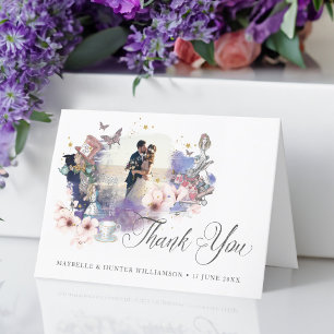 Cartão De Agradecimento Vintage Alice No Conto De Maravilha