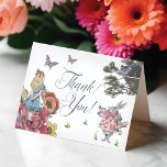 Cartão De Agradecimento Vintage Alice No Conto De Maravilha Obrigado<br><div class="desc">Mande um belo cartões de agradecimentos com nossa adorável vintage Alice no País das Maravilhas, obrigado cartas. Perfeito para uma Alice no casamento temático da Maravilha, chá de fraldas, festa de chá de panela, ou apenas um doce cartões de agradecimentos para mostrar sua apreciação. Design apresenta uma mistura de nossos...</div>