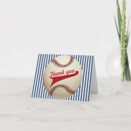 Cartão De Agradecimento Vintage Baseball Obrigado