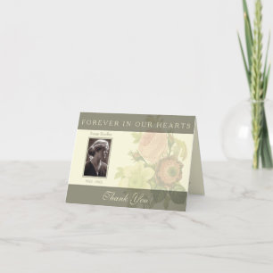 Cartão De Agradecimento Vintage Bouquet with frame Sympathy Thank You N