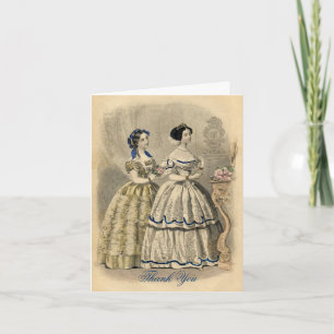 Cartão De Agradecimento Vintage Bridesmaid's Thank You Note Card