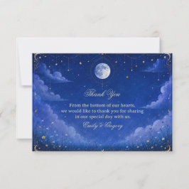 Cartão De Agradecimento Vintage Celestial Cósmico