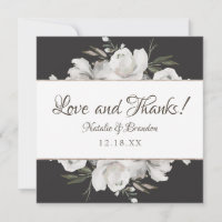 Vintage Cherish Weding Love and Obrigado Square