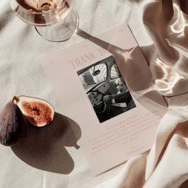 Cartão De Agradecimento Vintage Chic Romantic Foto do Velho Casamento de D