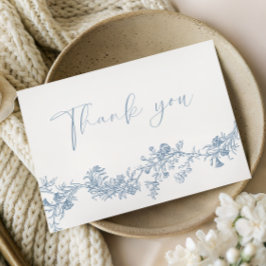 Cartão De Agradecimento Vintage Classic Floral Wedding Thank You Card
