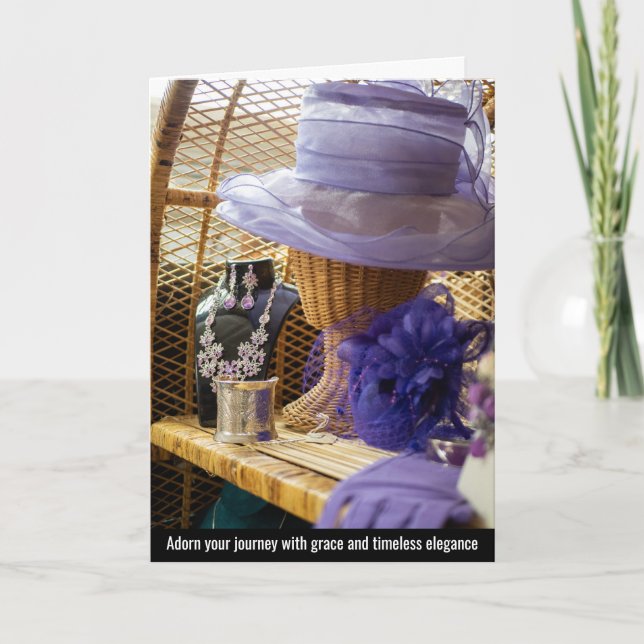 Cartão De Agradecimento Vintage Elegance Collection (Frente)