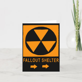 Cartão De Agradecimento Vintage Fallout Shelter Sign