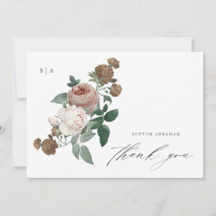 Cartão De Agradecimento Vintage Floral Religiosa Batismo e Christening 