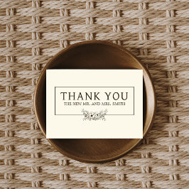 Cartão De Agradecimento Vintage Floral Wedding