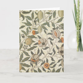 Cartão De Agradecimento Vintage Floral William Morris Fruta Art Nouveau