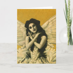 Cartão De Agradecimento Vintage Gothic Angel Saudações Card