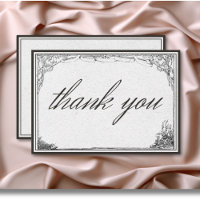 Vintage Gothic Medieval Line Border Weding