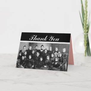 Cartão De Agradecimento Vintage Ladies' Group Thank You Peach Interior