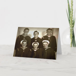 Cartão De Agradecimento Vintage Militar WII Foto: Dia dos Veteranos Saudaç