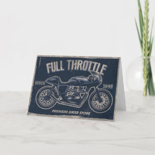 Cartão De Agradecimento Vintage Motorcycle Greeting Card